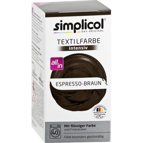 SIMPLICOL Barwnik Intensywny 560 g Espresso Braun – głęboki brąz z niemiecką jakością