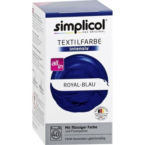 SIMPLICOL Barwnik Intensywny 560 g Royal Blau – głęboki królewski niebieski z niemiecką precyzją