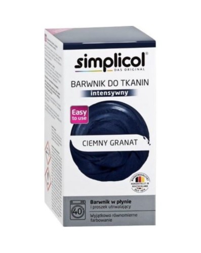 SIMPLICOL Barwnik Intensywny 560 g Ciemny Granat – głęboki odcień i trwały efekt z Niemiec