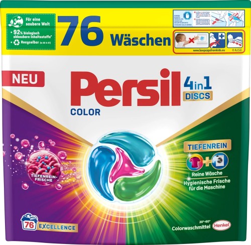 Persil Kapsułki 76 szt. 4w1 Color Discs – niemieckie kapsułki do prania kolorów
