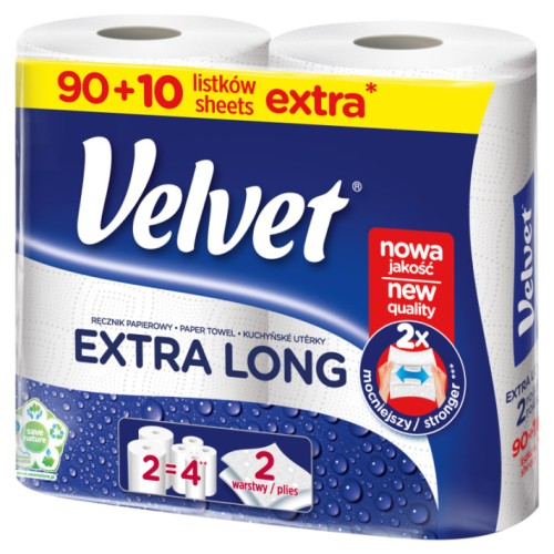 VELVET   Ręcznik kuchenny Extra Long Biały  A2/9/