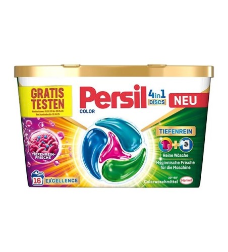 PERSIL 4w1 Discs Color kapsułki do prania 16 szt. – niemieckie kapsułki do kolorów