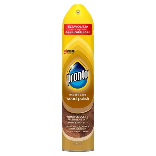 PRONTO Classic Aerozol do mebli drewnianych 250 ml – spray do czyszczenia i nabłyszczania drewna