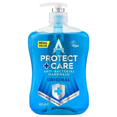 ASTONISH Protect & Care Mydło antybakteryjne do rąk Original 600 ml – mydło w płynie z pompką