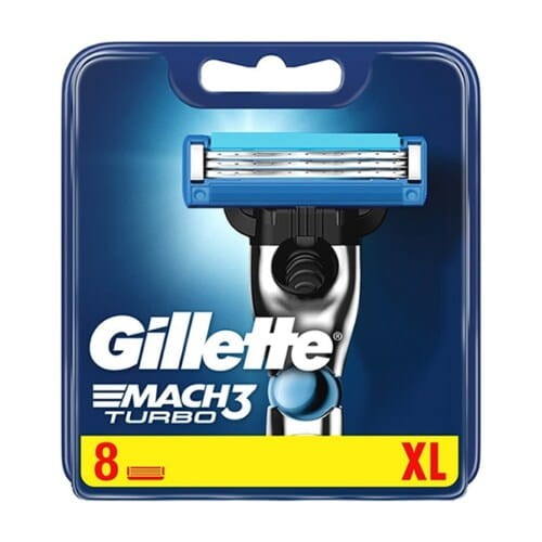 Gillette Mach3 Turbo Wkłady do maszynki 8 szt. – ostrza do golenia precyzyjne i trwałe