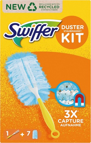 Swiffer Duster Miotełka do kurzu + 7 zapasów – zestaw do skutecznego usuwania kurzu