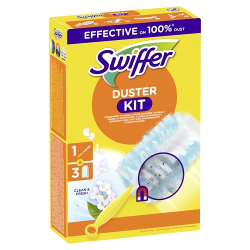 Swiffer Duster Miotełka do kurzu + 3 zapasy – niemiecki zestaw do skutecznego usuwania kurzu