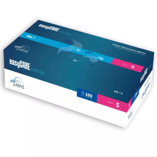 EASYCARE Rękawice Nitryl Bezpudrowe Nieb. 100szt S