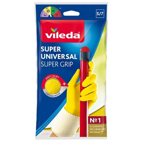 VILEDA Rękawice Gospodarcze Super Grip L – komfort i pewny chwyt w rozmiarze S