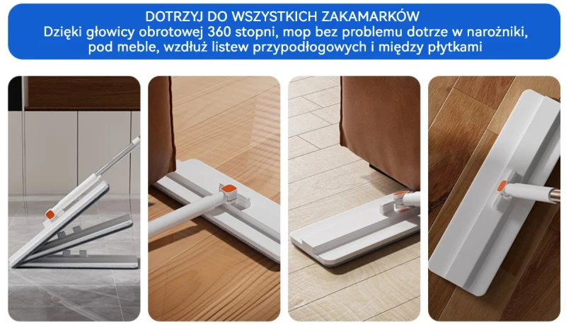 TIVAXO Mop obrotowy S22 Spin z separacją brudnej wody + 2 wkłady - Sklep i hurtownia FH German