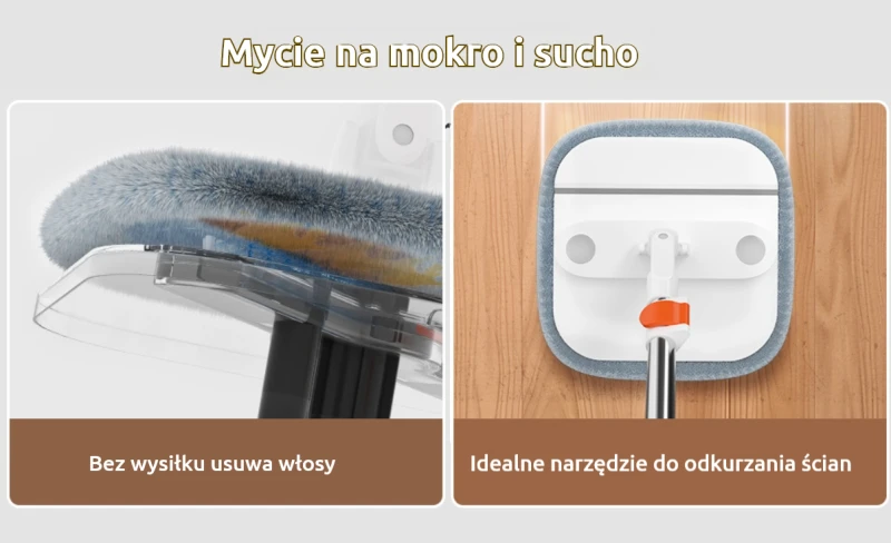 TIVAXO   Mop obrotowy A11 Spin z separacją wody + 2 wkłady mikrofibra - Sklep i hurtownia FH German