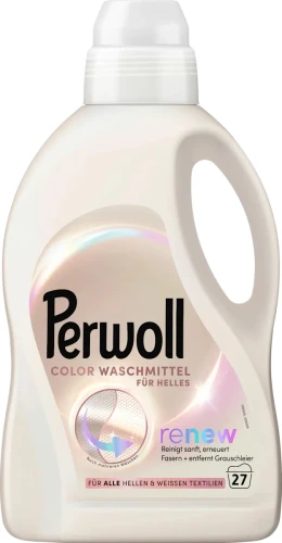 PERWOLL Renew Płyn do prania tkanin jasnych i białych 1,35L 27 prań – Żel regenerujący włókna DE