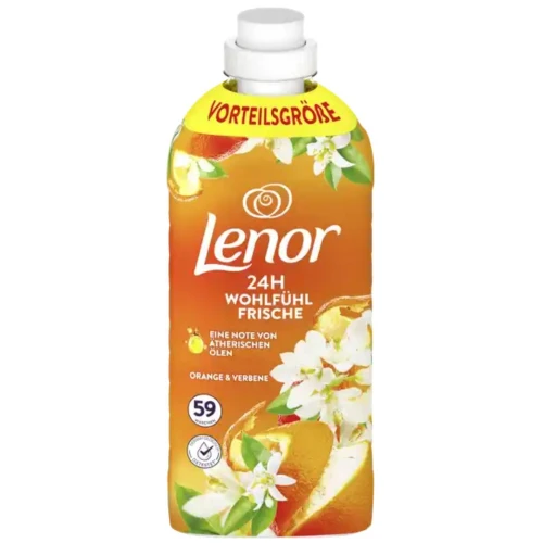 LENOR Płyn do płukania tkanin Orange & Verbene 1,239L 59 prań – Koncentrat z olejkami eterycznymi DE