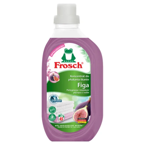 FROSCH Płyn do płukania 900 ml Figa – niemiecki koncentrat do tkanin, 45 prań