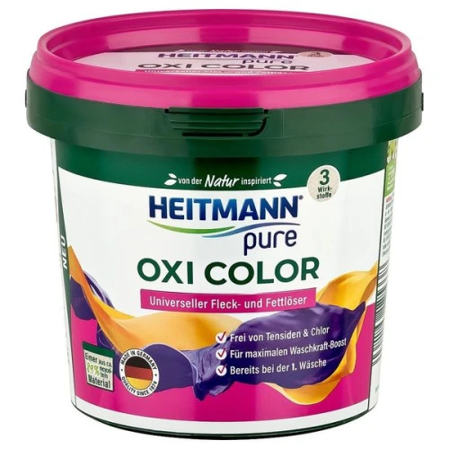 HEITMANN Pure Oplamiacz w proszku 500g Oxy Power Color wiaderko DE /6/