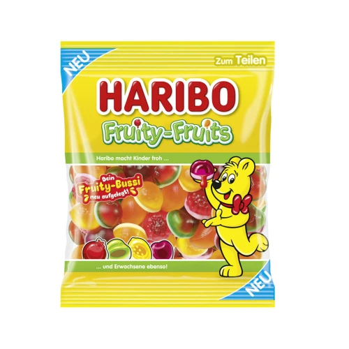 HARIBO Fruity-Fruits 160 g – owocowe żelki z nadzieniem, niemieckie
