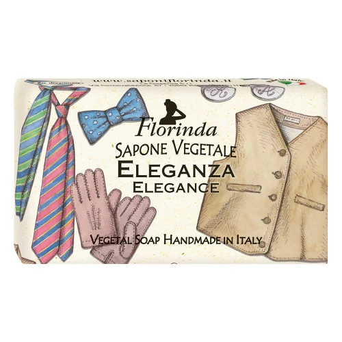 FLORINDA Mydło naturalne 100g Eleganza – Oryginalne włoskie mydło roślinne