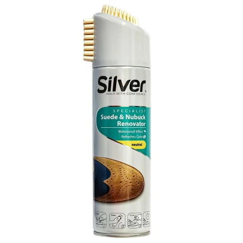 SILVER Spray do nubuku i zamszu Neutral 250 ml – impregnat i renowator koloru do obuwia