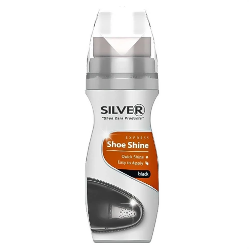 SILVER Pasta do butów w płynie czarna 75 ml – szybki nabłyszczacz do czarnych butów skórzanych
