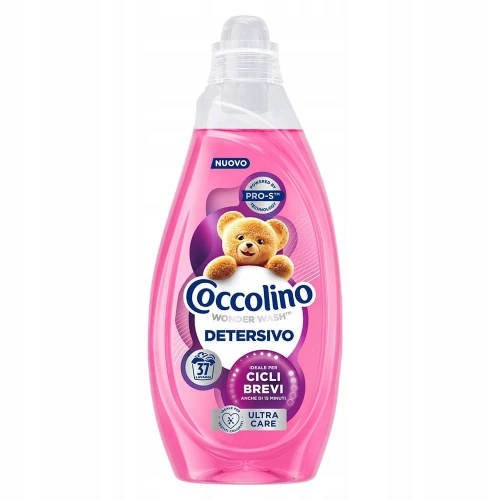 Coccolino Wonder Wash Color Żel do prania 1,48 l – włoski żel do prania do kolorowych tkanin, krótkie cykle 37 prań