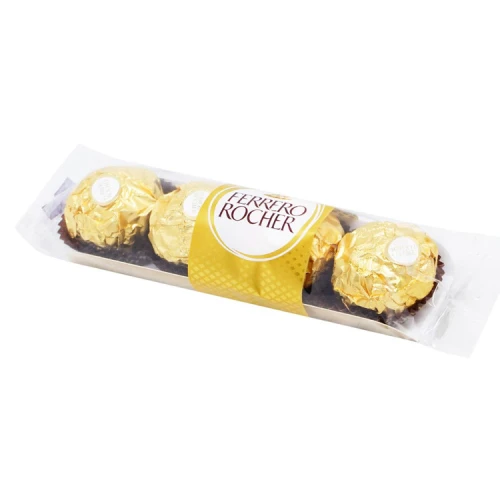 FERRERO ROCHER Praliny 50g 4 sztuki – Oryginalne włoskie czekoladki z całym orzechem laskowym