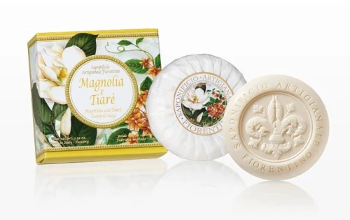 SAPONIFICIO Artigianale Fiorentino Mydło Magnolia e Tiare 100g – Włoskie rzemieślnicze mydło roślinne