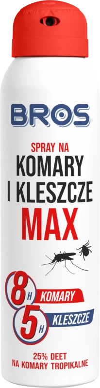 BROS   Spray przeciw komarom i kleszczom 90ml Max /12/ - Sklep i hurtownia FH German
