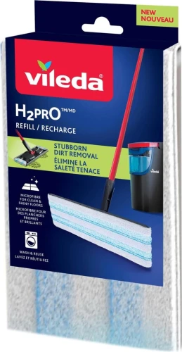 VILEDA H2PrO Wkład do mopa płaskiego – mikrofibra do skutecznego czyszczenia podłóg