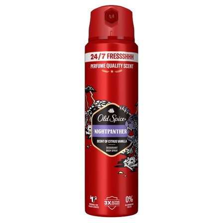 Old Spice Nightpanther dezodorant w sprayu dla mężczyzn 150ml zapach cytrusów i wanilii 0% aluminium