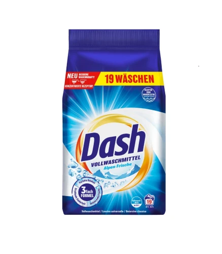 Dash Universal Alpen Frische proszek do prania białego 19 prań 0,95kg oryginalny z Niemiec DE
