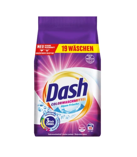 Dash Color Alpen Frische proszek do prania kolorów 19 prań 0,95kg oryginalny z Niemiec DE