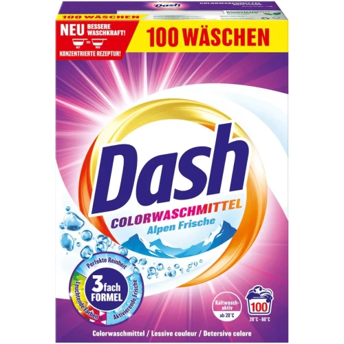 Dash Color Alpen Frische proszek do prania kolorów 100 prań 5kg XXL oryginalny z Niemiec DE