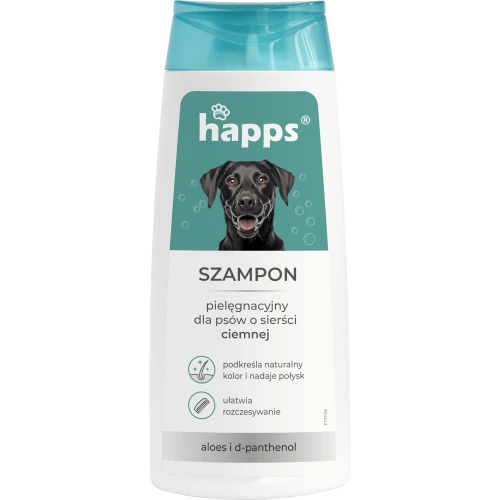 BROS Happs szampon pielęgnacyjny dla psów o ciemnej sierści 200ml aloes i d-panthenol Bros