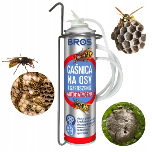 Bros automatyczna gaśnica na osy i szerszenie 400ml samoczynny spray do usuwania gniazd