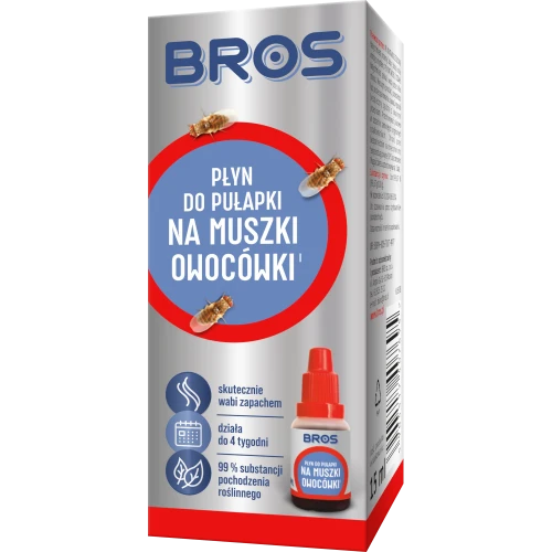 Bros płyn do pułapki na muszki owocówki 15ml skuteczny wabiący wkład uzupełniający