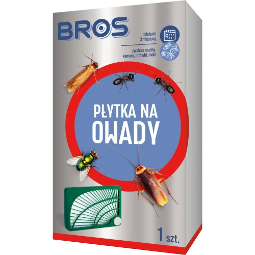 Bros płytka na owady skuteczna ochrona do 3 miesięcy muchy komary mrówki mole