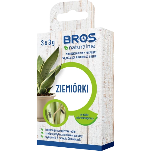 Bros Naturalnie preparat na ziemiórki 3x3g mikrobiologiczny naturalna ochrona roślin