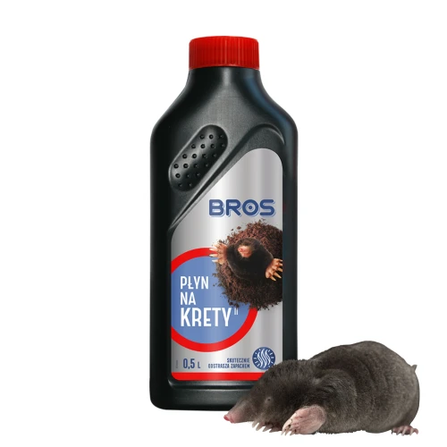 Bros płyn na krety 500ml skuteczny odstraszacz zapachowy do ogrodu i trawnika