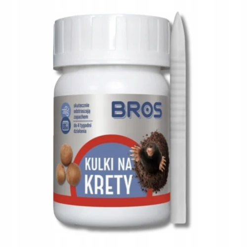 Bros kulki na krety 90g odstraszacz zapachowy ok. 70 sztuk ochrona do 4 tygodni