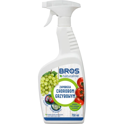 Bros Naturalnie spray na choroby grzybowe 750ml zapobiega mączniakowi i szarej pleśni naturalny skład