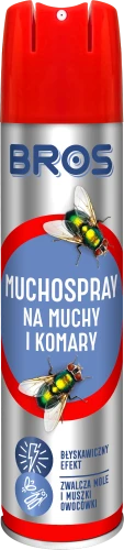 Bros Muchospray 400ml na muchy komary mole i muszki owocówki błyskawiczny efekt