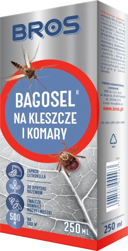 Bros Bagosel oprysk na komary i kleszcze 250ml koncentrat do ogrodu na 500m2