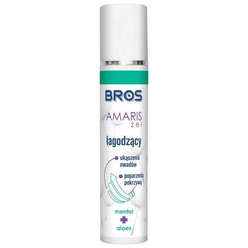 Bros Amaris żel łagodzący ukąszenia owadów i poparzenia pokrzywą 50ml z aloesem i mentolem