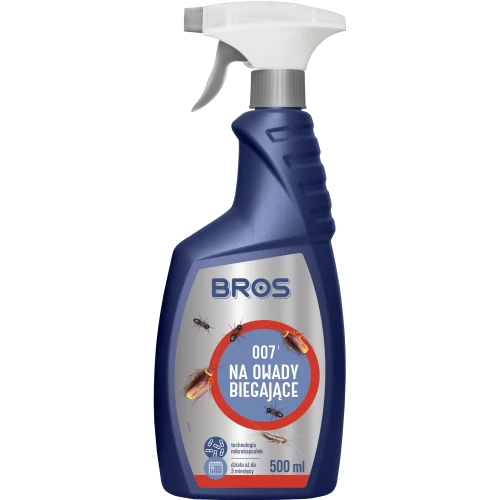 Bros 007 spray na owady biegające 500ml mikrokapsułki na prusaki karaluchy i rybiki