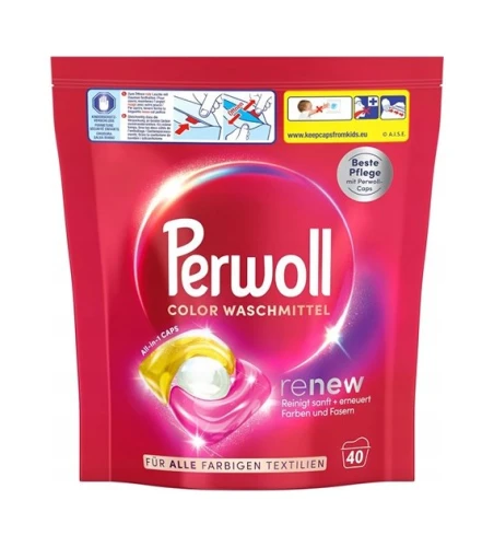 Niemieckie kapsułki do prania Perwoll Renew Color 40 sztuk All-in-1 Caps DE