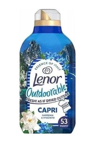 Lenor Outdoorable Capri płyn do płukania tkanin 742ml 53 prania Gardenia i Hiacynt ultra skoncentrowany