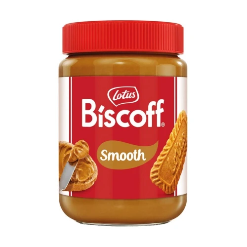 LOTUS Biscoff Smooth krem do smarowania 400 g – gładki krem ciasteczkowy o karmelowym smaku, idealny do pieczywa i deserów