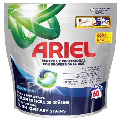 Ariel kapsułki do prania Professional Use Original 60 sztuk All-in-1 PODS uniwersalne do białego