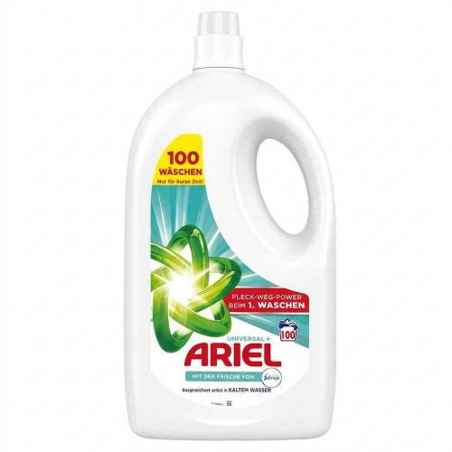Ariel niemiecki żel do prania Universal+ Febreze 4,5 litra 100 prań płyn do białego i jasnego DE