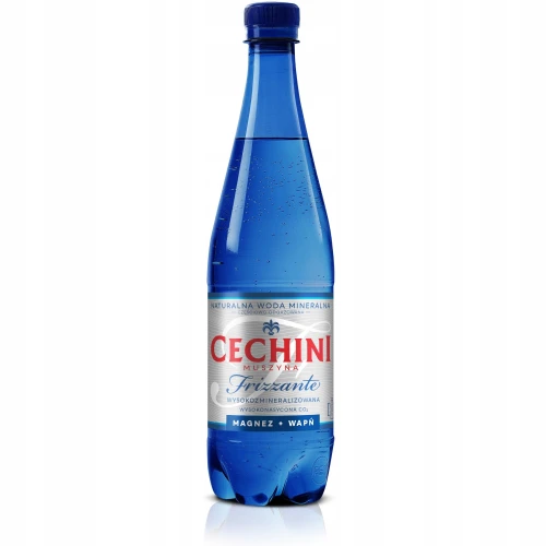 Cechini Muszyna Frizzante woda mineralna 750ml wysokonasycona CO2 Magnez i Wapń